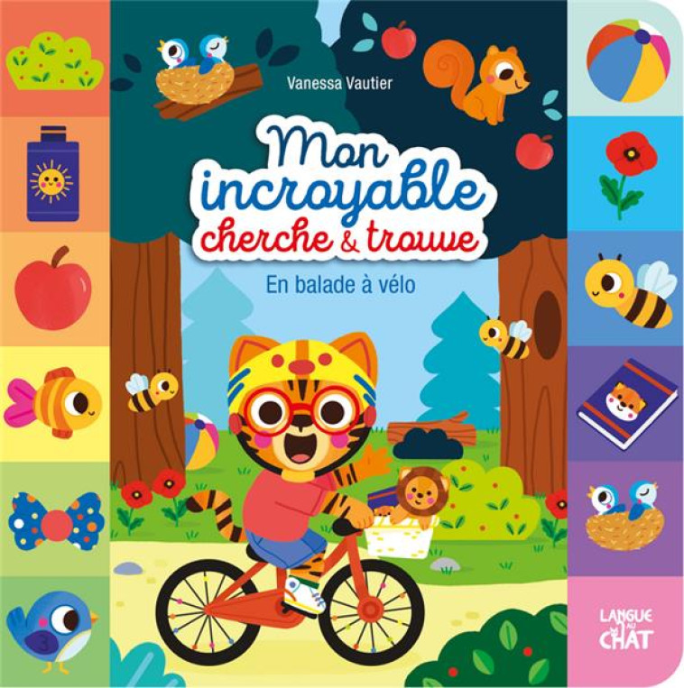 MON INCROYABLE CHERCHE ET TROUVE - EN BALADE A VELO - VAUTIER/COLLECTIF - LANGUE AU CHAT