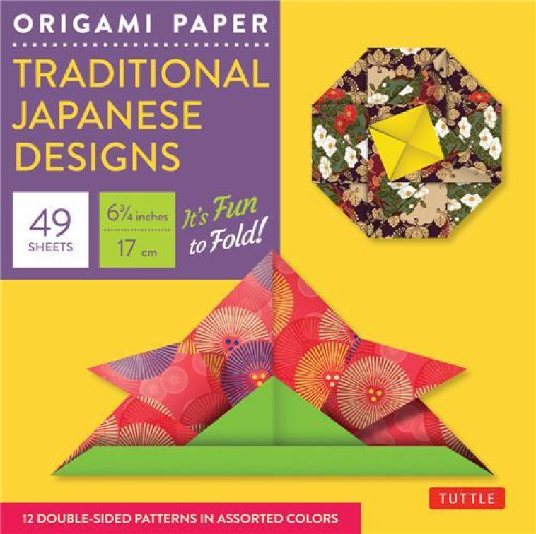 ORIGAMI PAPER TRADITIONAL JAPANESE DESIGNS (SMALL 6 3/4 INCHES) - XXX - TUTTLE