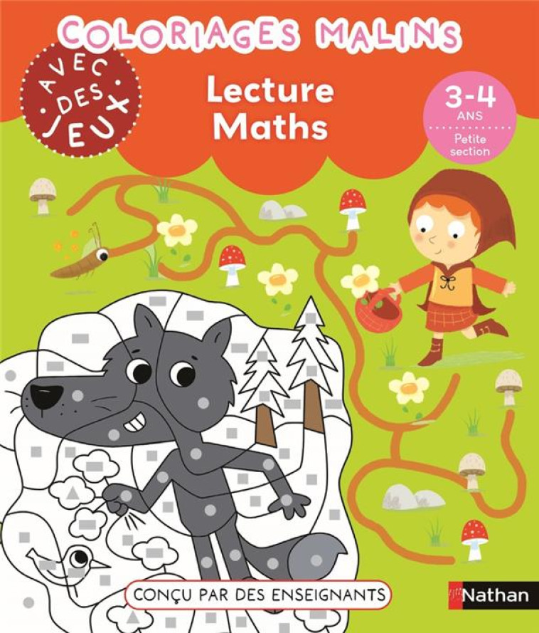 COLORIAGES MALINS AVEC DES JEUX - LECTURE MATHS 3-4 ANS PS - COLIN/CHAMBON/VIDAL - CLE INTERNAT