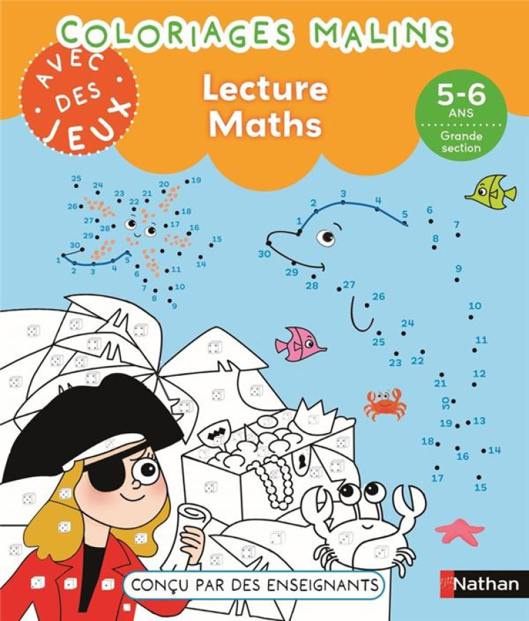 COLORIAGES MALINS AVEC DES JEUX - LECTURE MATHS 5-6 ANS GS - COLIN/CHAMBON/VIDAL - CLE INTERNAT