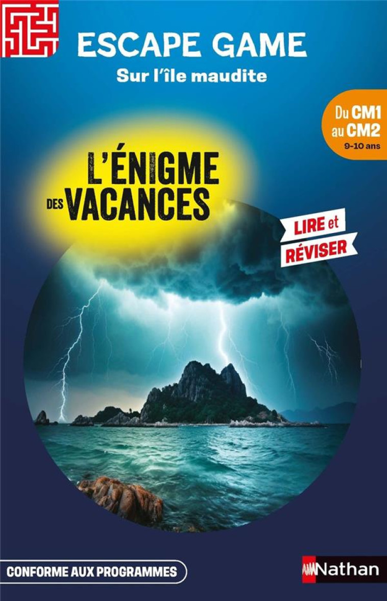 ENIGME DES VACANCES ESCAPE GAME DU CM1 AU CM2 - SUR L-ILE MAUDITE - ADRIANSEN/RISBJERG - CLE INTERNAT