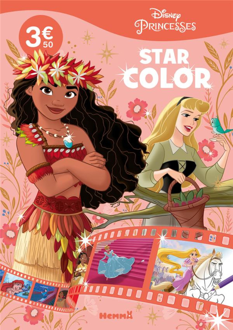 DISNEY PRINCESSES - STAR COLOR (VAIANA ET AURORE) - COLLECTIF - HEMMA