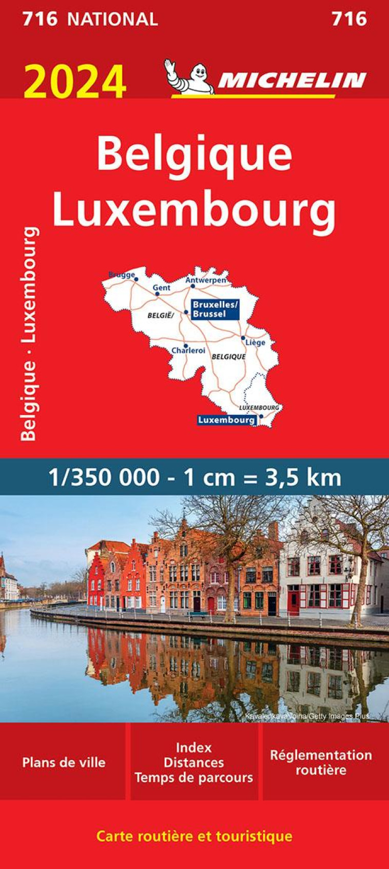 CARTE NATIONALE BELGIQUE, LUXEMBOURG 2024 - XXX - MICHELIN