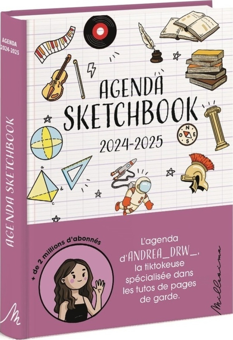 AGENDA SKETCHBOOK AVEC ANDREA 2024-2025 - TRIBERT ANDREA - NC