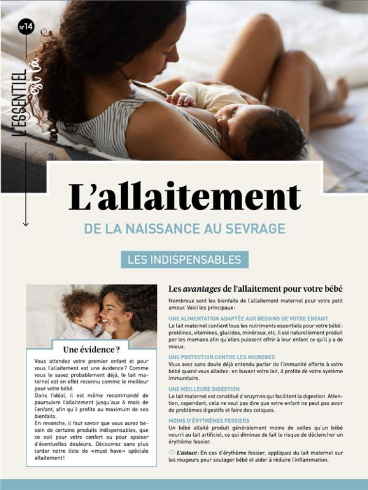 L- ALLAITEMENT : DE LA NAISSANCE AU SEVRAGE - COLLECTIF - MERCILESLIVRES