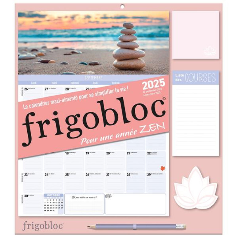 FRIGOBLOC MENSUEL 2025 ZEN (DE SEPT. 2024 A DEC. 2025) - COLLECTIF - NC