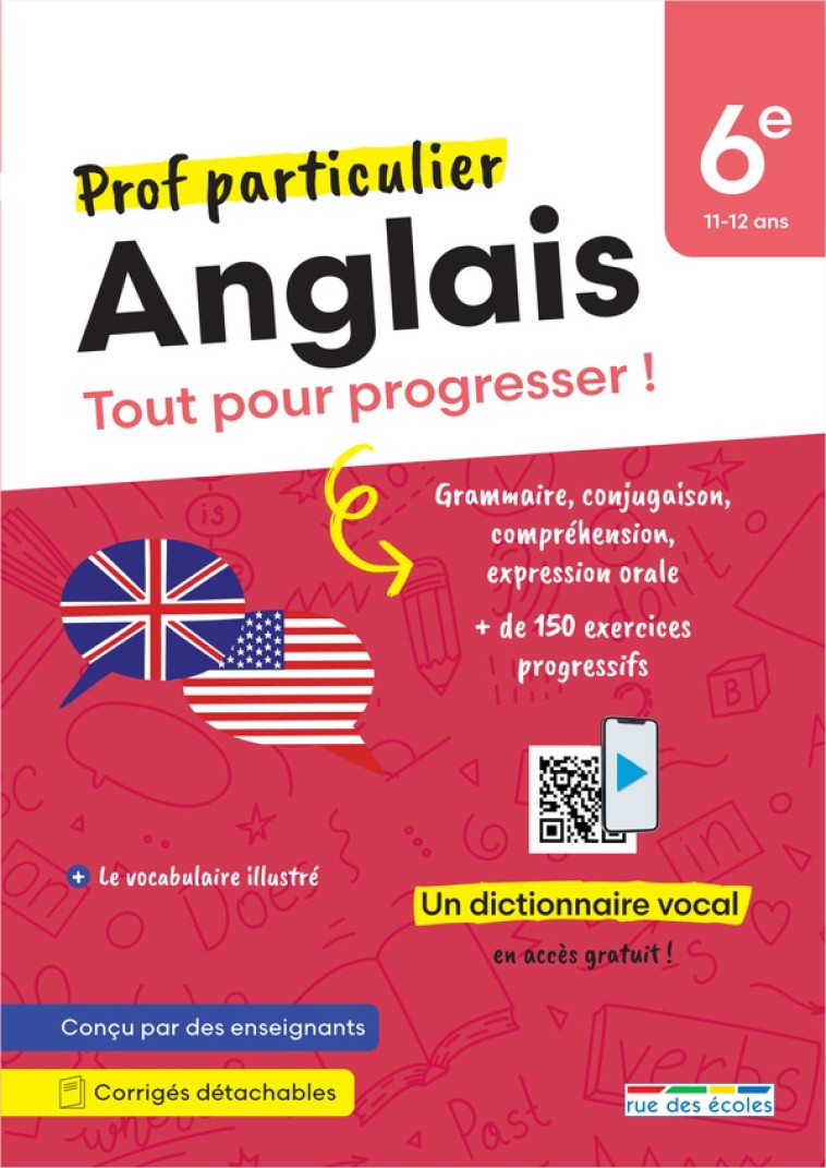 PROF PARTICULIER - ANGLAIS 6E - TOUT POUR PROGRESSER ! -  GRAMMAIRE  CONJUGAISON  COMPREHENSION ORAL - COLLECTIF - ANNALES-RDECOLE