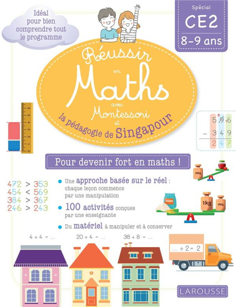 REUSSIR EN MATHS AVEC SINGAPOUR CE2 - URVOY DELPHINE - LAROUSSE