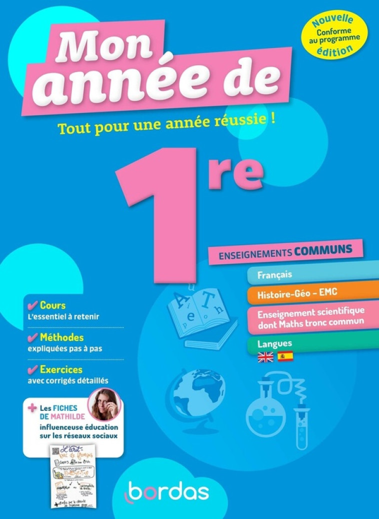 MON ANNEE DE 1RE ENSEIGNEMENTS COMMUNS - COLLECTIF - BORDAS