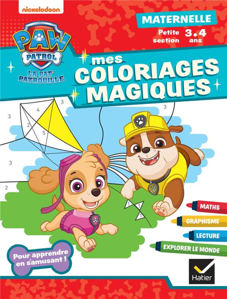 MON COLORIAGE MAGIQUE PAT-PATROUILLE PS - 3 ANS - POUR APPRENDRE EN S-AMUSANT - VALENTIN RACHEL - HATIER SCOLAIRE