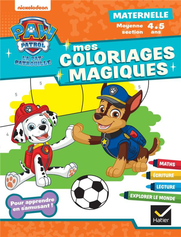 MON COLORIAGE MAGIQUE PAT-PATROUILLE MS - 4 ANS - POUR APPRENDRE EN S-AMUSANT - VALENTIN RACHEL - HATIER SCOLAIRE