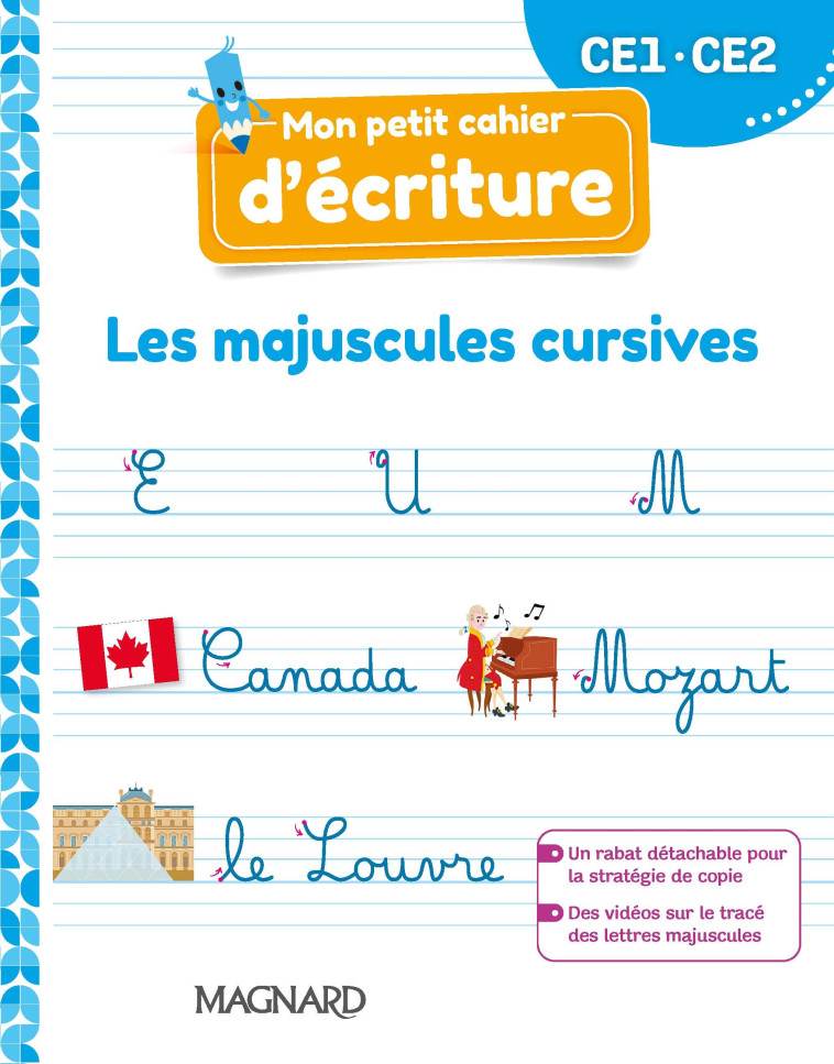 Mon petit cahier d'écriture CE1 / CE2 : Les majuscules cursives (2022) - Cahier - Cheynel Célia, Daugreilh-Mounet Nathalie  - MAGNARD