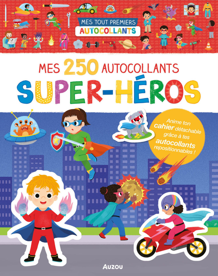 MES TOUT PREMIERS AUTOCOLLANTS - 250 AUTOCOLLANTS - SUPER-HÉROS - Wu Yi-hsuan - AUZOU