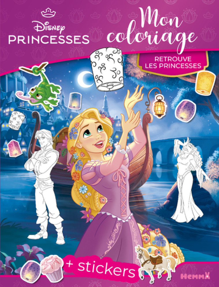 Disney Princesses - Mon coloriage - Retrouve les princesses - + stickers - Collectif Collectif, Collectif  - HEMMA