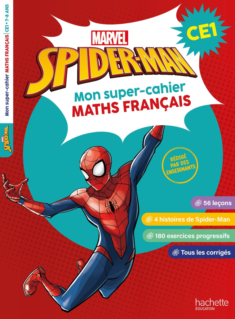 Disney - Marvel - Spider-Man - Mon super-cahier Maths Français - CE1 - Lecardonnel Léo, Amcar Léopaul - HACHETTE EDUC