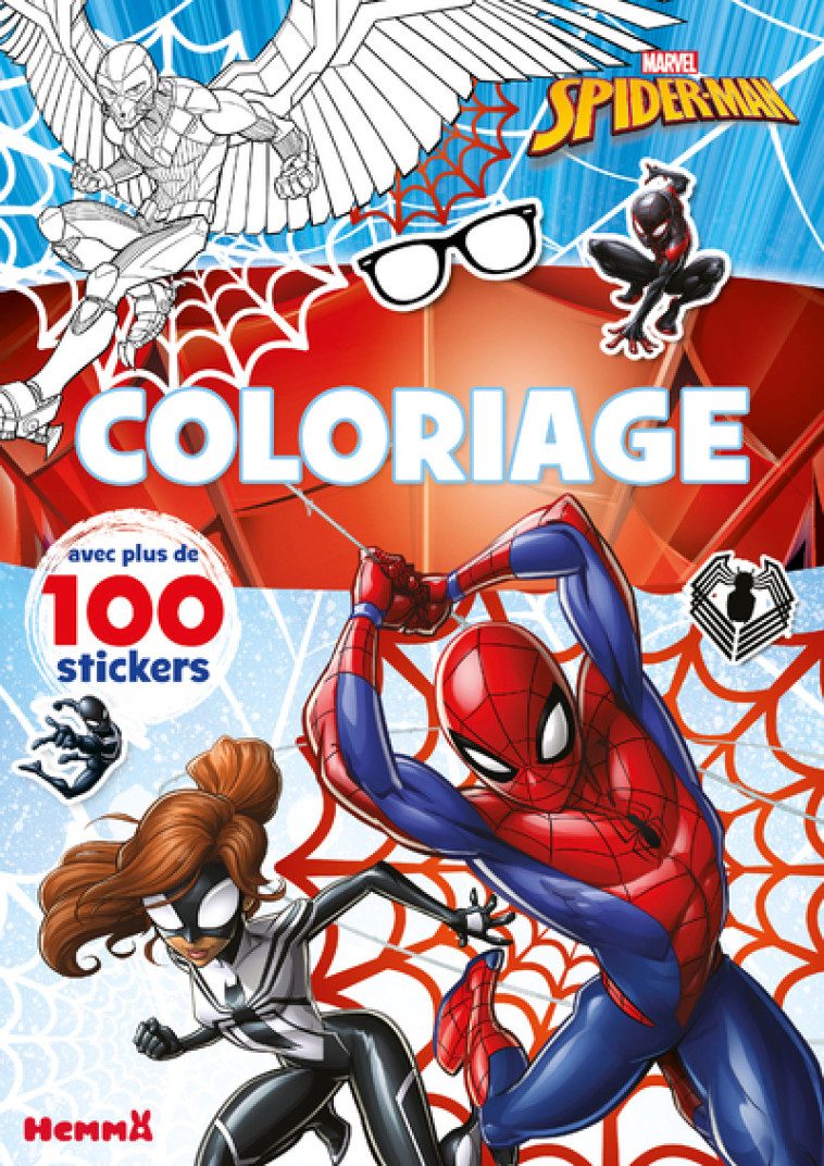 Marvel Spider-Man - Coloriage avec plus de 100 stickers (Spider-Man et Spider-Girl) - Collectif Collectif,  Collectif - HEMMA