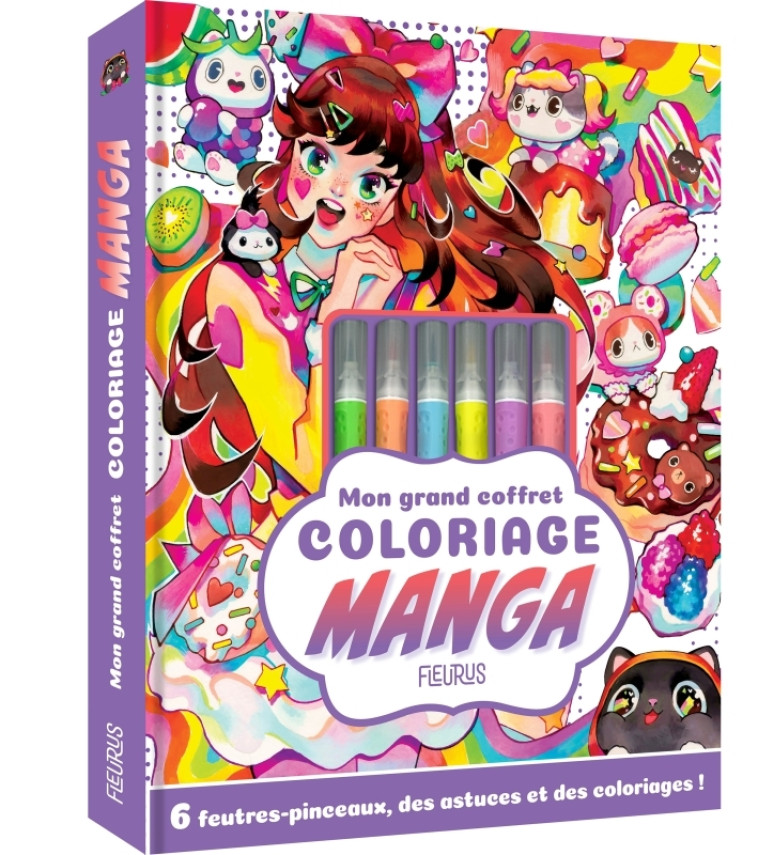 Mon grand coffret coloriage Manga - XXX - FLEURUS