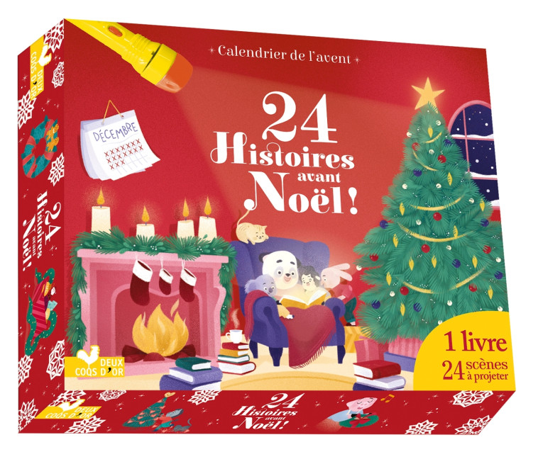 Calendrier de l'avent - 24 Histoires avant Noel - Juliette Saumande, Lili La Baleine - DEUX COQS D OR