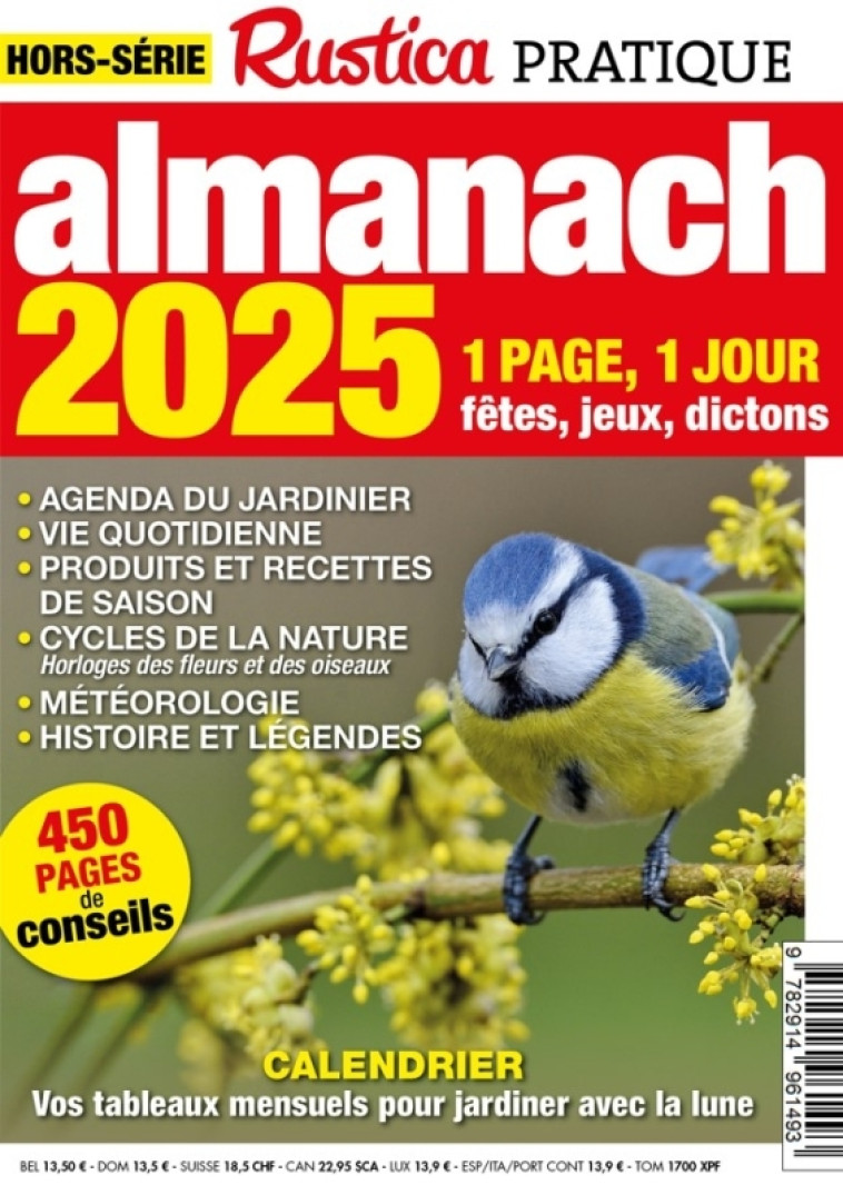 Hors Série Rustica Pratique ALMANACH 2025 - Sabine JEANNIN DA COSTA - RUSTICA