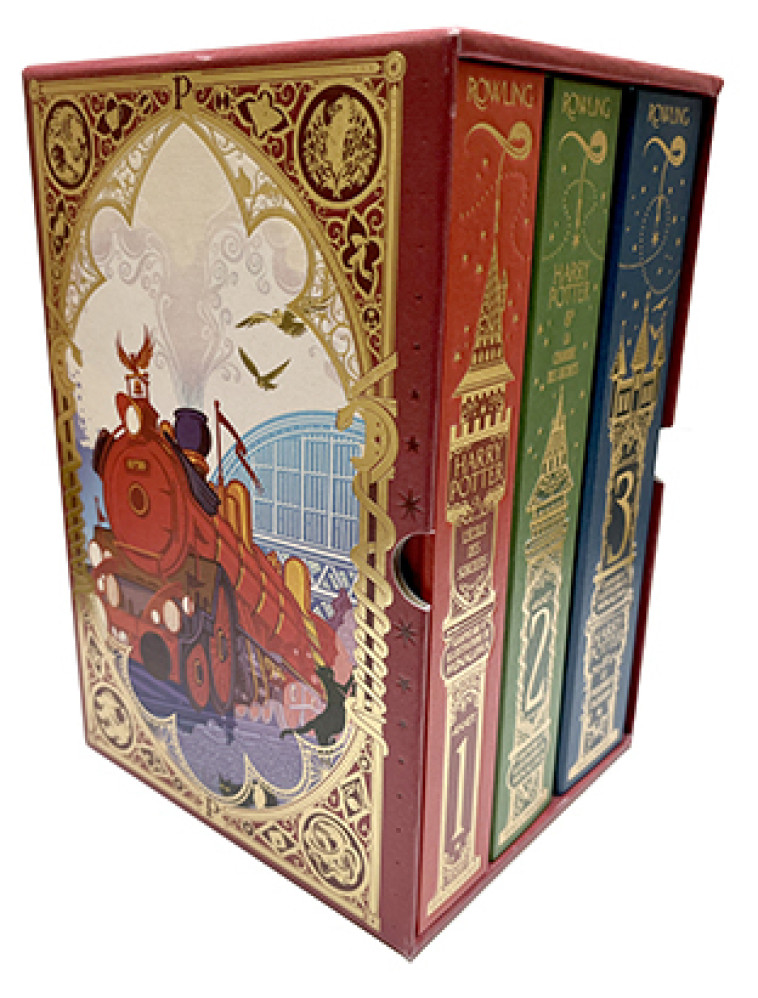 Coffret Harry Potter MinaLima (livres 1 à 3) - J.K. ROWLING - GALLIMARD JEUNE