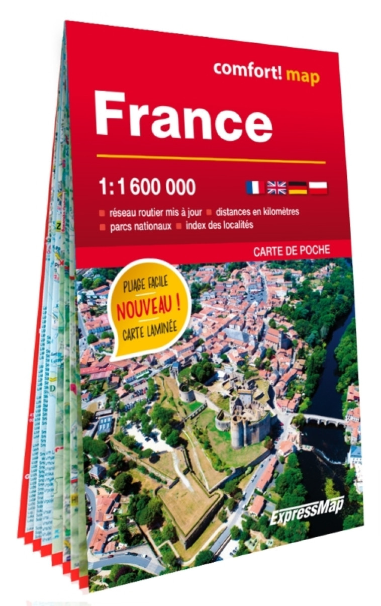 France 1/1.600.000 (carte poche format laminée) - XXX - EXPRESSMAP