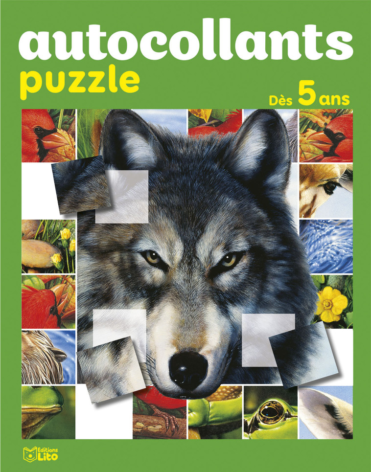 AUTOCOL PUZZLE ANIMAUX LOUP - XXX - LITO