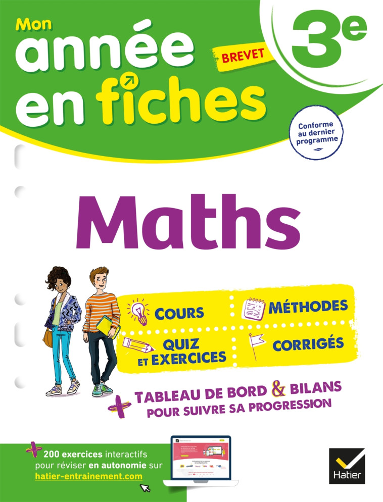 Maths 3e (fiches de révision & exercices) - Corinne De Reggi, Marie Brigitte Goiffon-Jacquemont, Sonia Quinton, Agnès Vellay-Candiago - HATIER