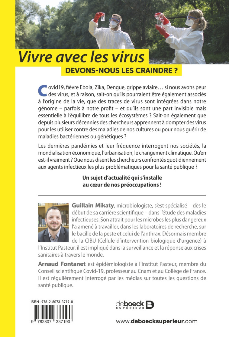 Vivre avec les virus - Guillain Mikaty - DE BOECK SUP