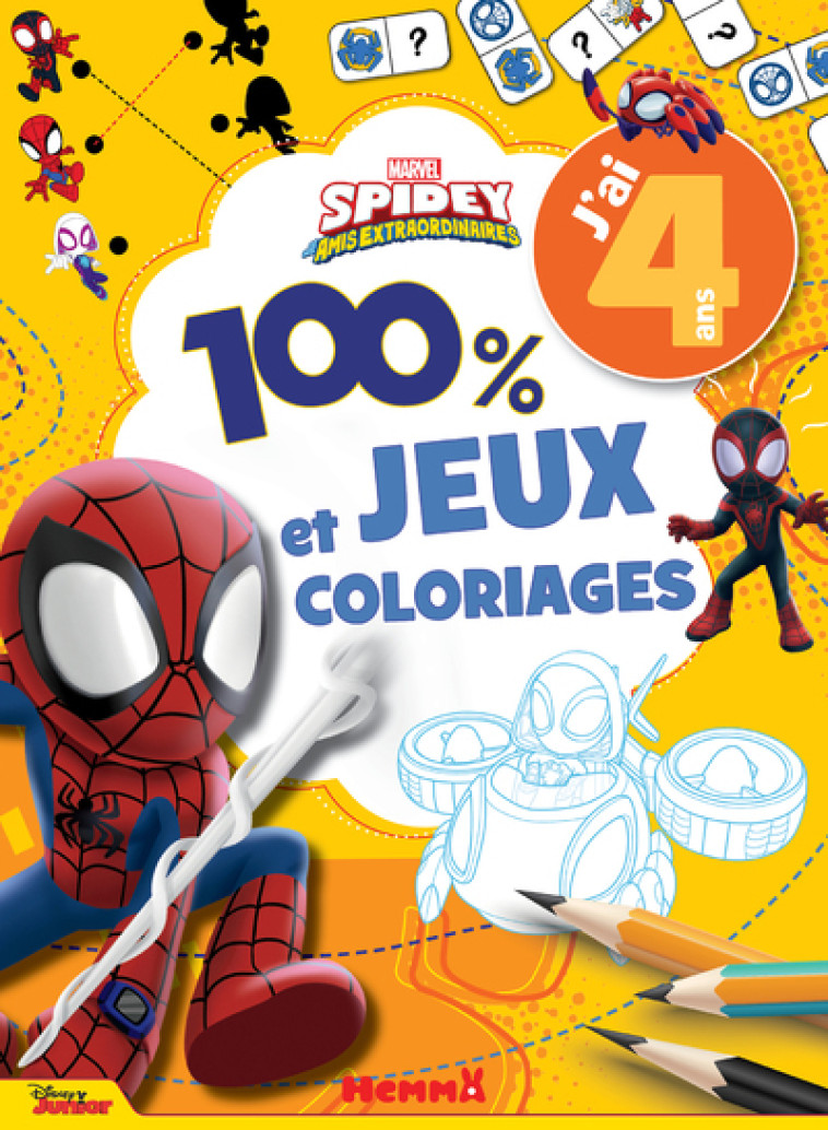 Marvel Spidey et ses amis extraordinaires - 100% Jeux et Coloriages - J'ai 4 ans - J'ai 4 ans - Collectif Collectif,  Collectif - HEMMA