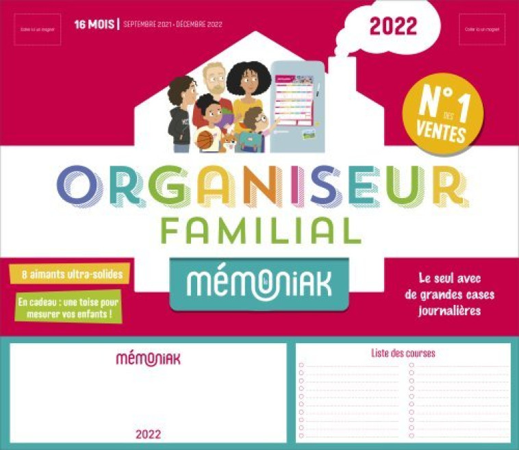 Organiseur familial Mémoniak 2021-2022 -  Editions 365 - 365 PARIS