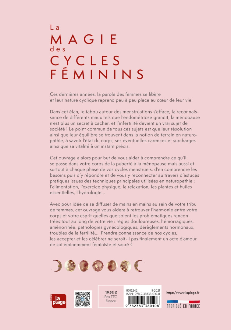 Reconnexion aux cycles féminins - Vivre ses cycles en harmonie grâce à la naturopathie -  Marion Pezard - LA PLAGE