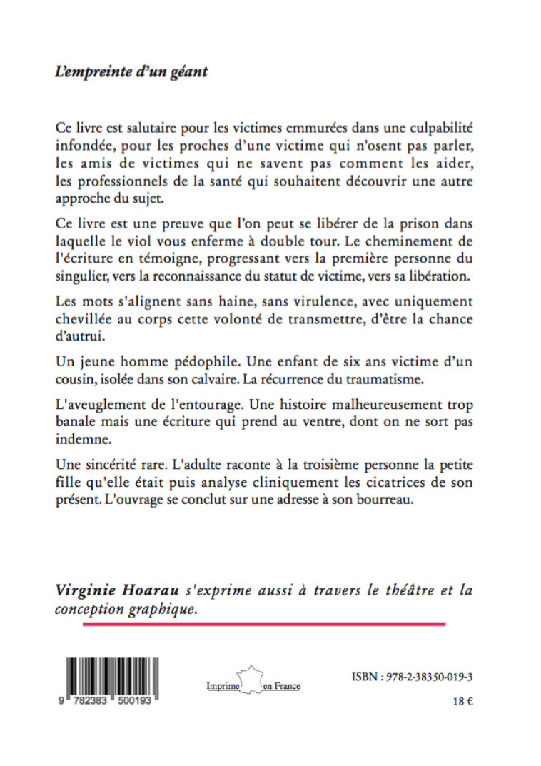 L'empreinte d'un géant - Virginie Hoarau - ATLANDE LITT