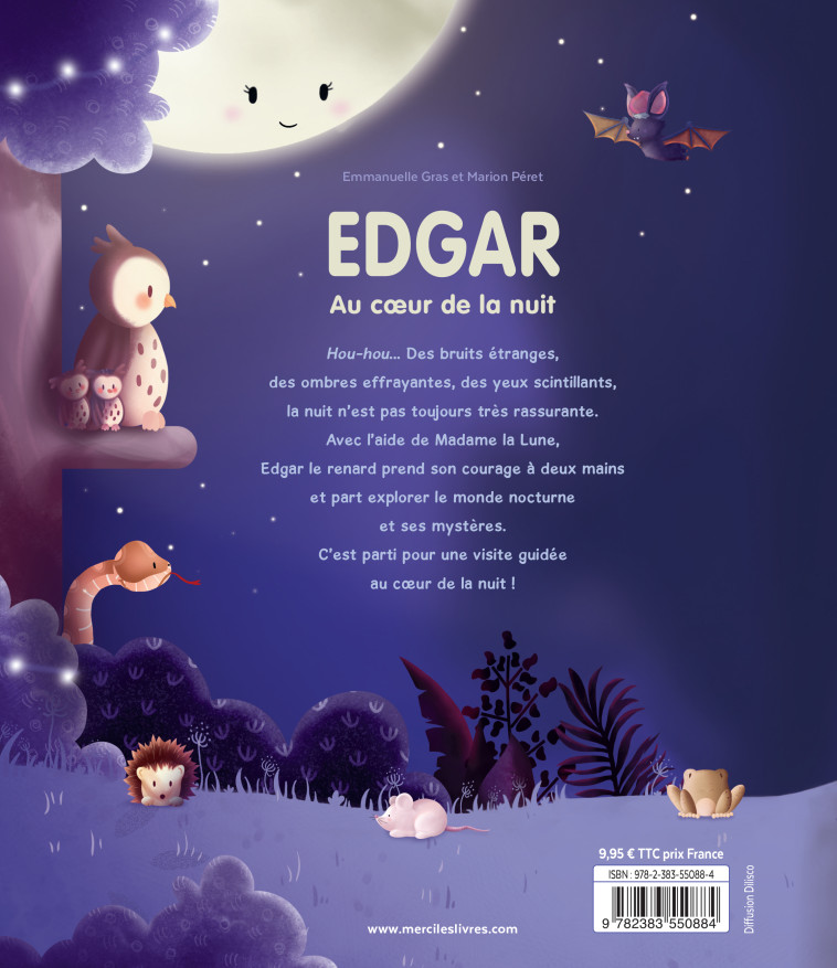 Edgar. Au coeur de la nuit  - Emmanuelle Gras - MERCILESLIVRES