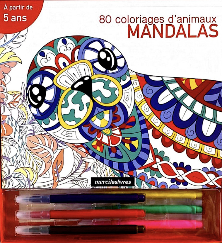 Coffret Mandalas - 80 coloriages d'animaux, dès 5 ans -  Collectif - MERCILESLIVRES