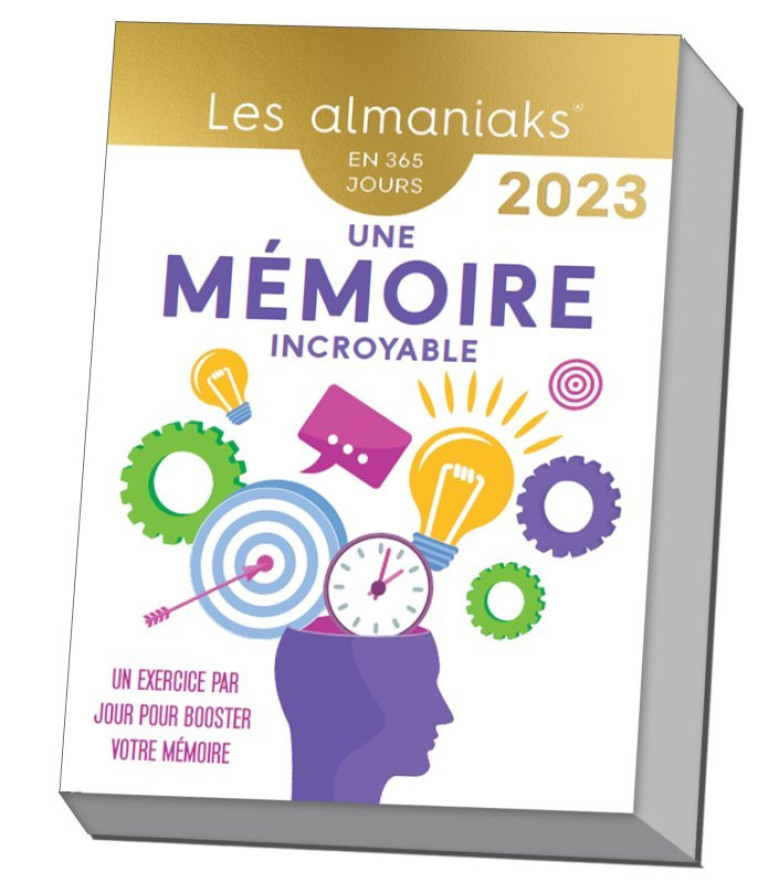 Calendrier Almaniak Une mémoire incroyable en 365 jours 2023 : 1 exercice par jour pour s'entrainer - Yann CAUDAL - 365 PARIS