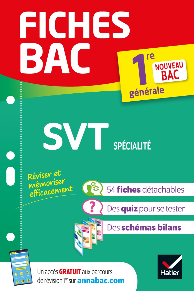 Fiches bac - SVT 1re générale (spécialité) - Nicolas Ducasse - HATIER