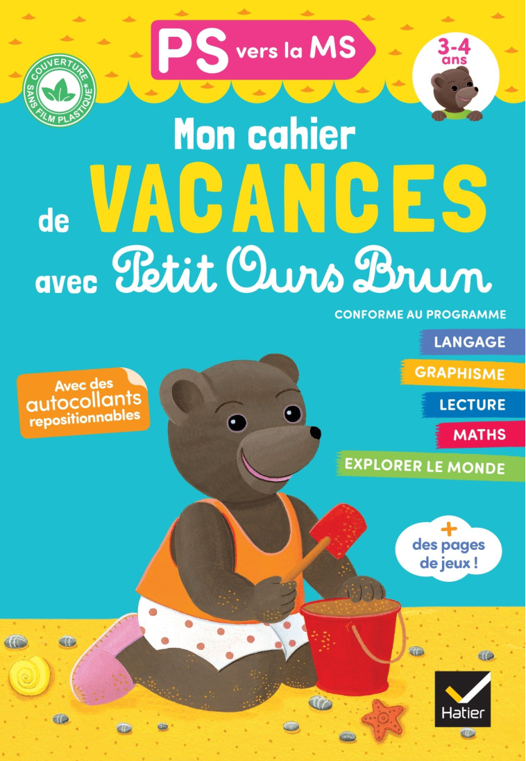 Cahier de vacances Petit Ours Brun 2022 PS vers MS 3/4 ans - Florence Doutremepuich - HATIER