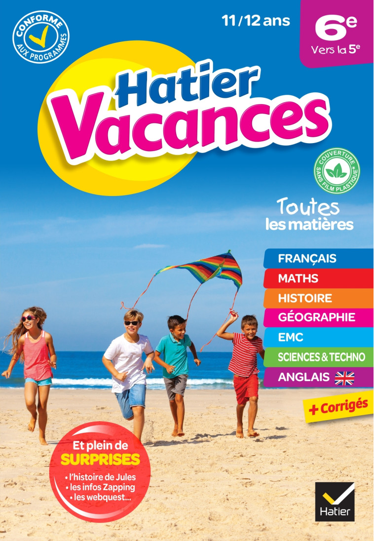 Cahier de vacances 2023 de la 6e vers la 5e -   - HATIER