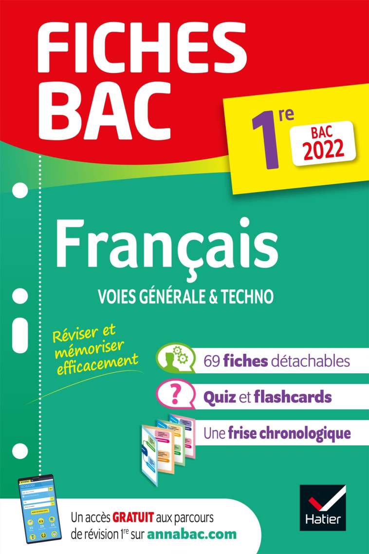 Fiches bac Français 1re générale & techno Bac 2022 - Hélène Bernard - HATIER