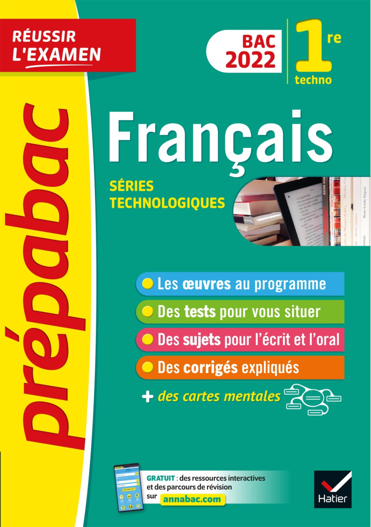 Prépabac Français 1re technologique Bac 2022 - Hélène Bernard - HATIER