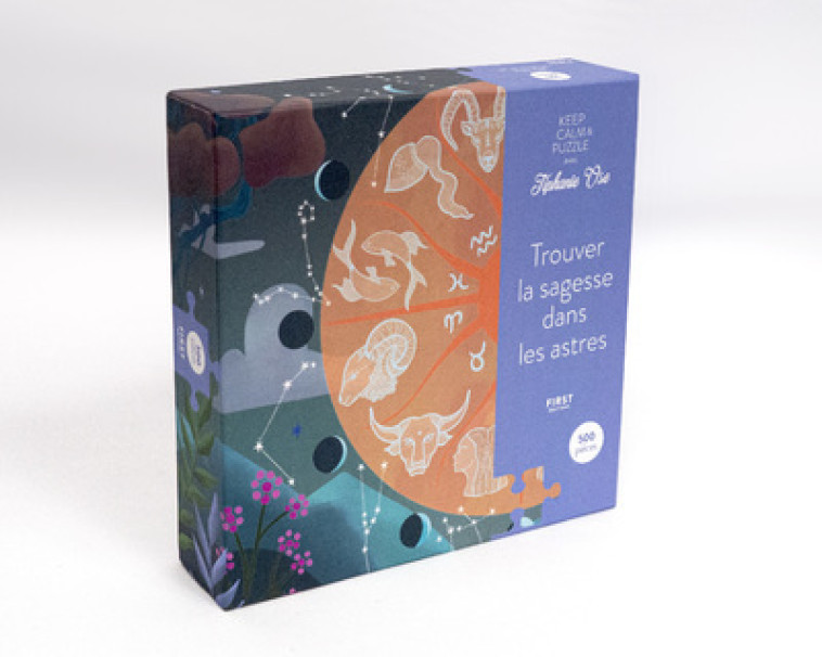 Coffret keep calm & puzzle - Trouver la sagesse dans les astres -  Collectif - FIRST