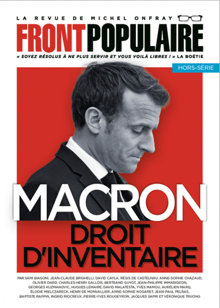 Front Populaire - Hors-série - Macron, droit d'inventaire - Michel Onfray - DU PLENITRE