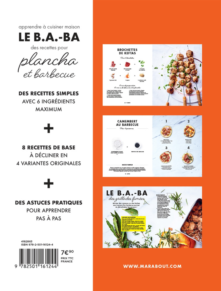 Le B.A.-BA de la cuisine - Plancha et barbecue - Elisabeth Guédes - MARABOUT