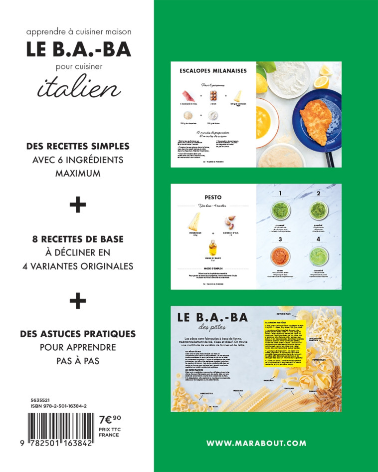 Le B.A.-BA pour cuisiner italien -   - MARABOUT