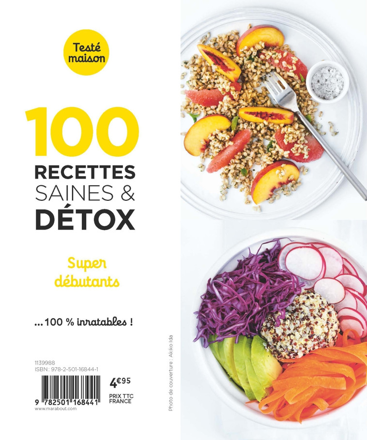 100 recettes saines et détox - Super débutants -   - MARABOUT