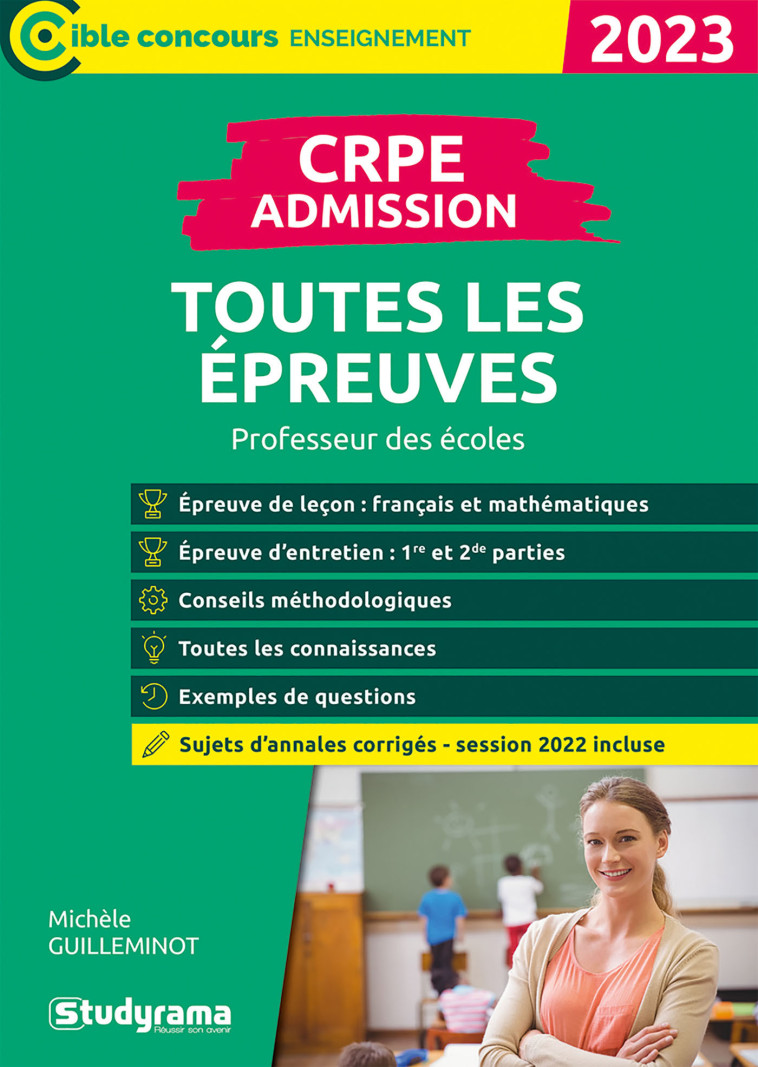 CRPE - Toutes les épreuves d'admission - Michèle Guilleminot - STUDYRAMA