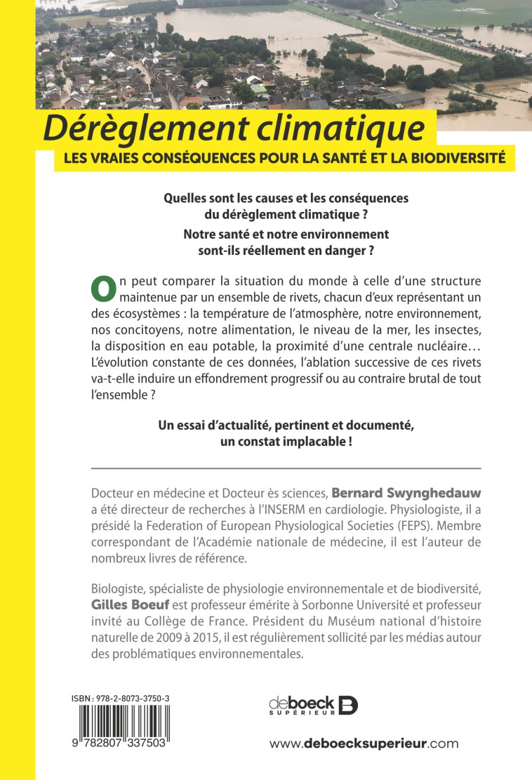 Dérèglement climatique - Bernard Swynghedauw - DE BOECK SUP