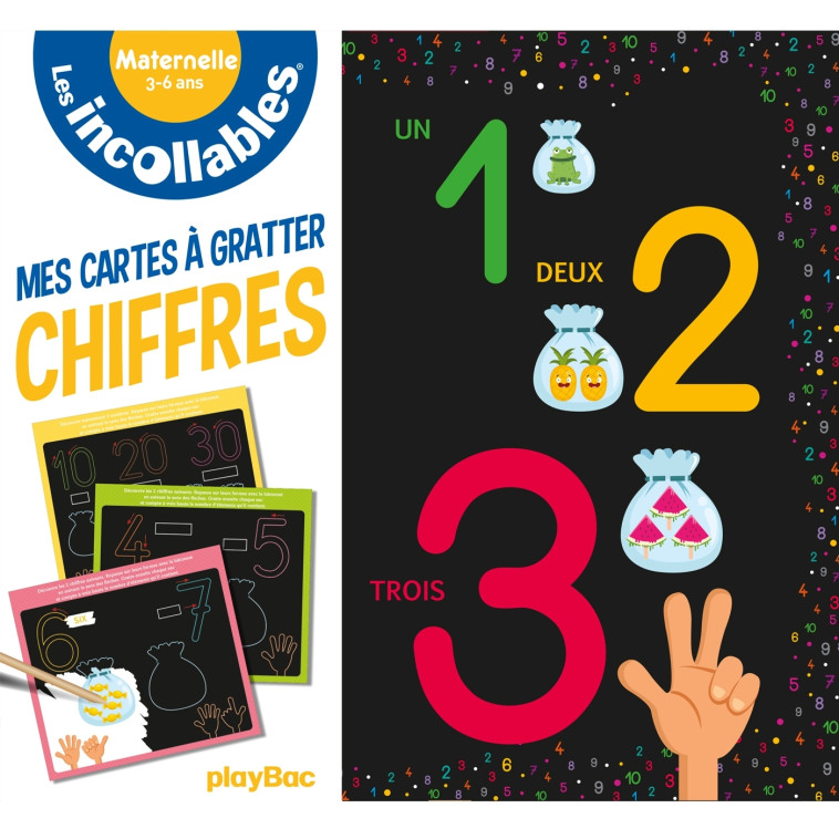 LES INCOLLABLES - CARTES À GRATTER ÉDUCATIVES - LES CHIFFRES - XXX - PLAY BAC