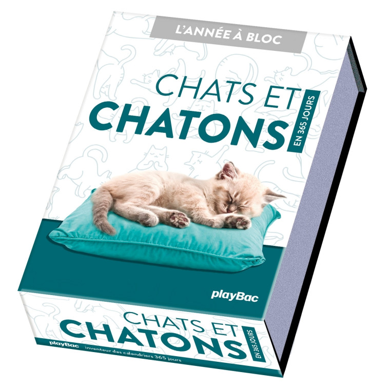 Calendrier Chats et chatons en 365 jours - L'Année à bloc - XXX - PLAY BAC