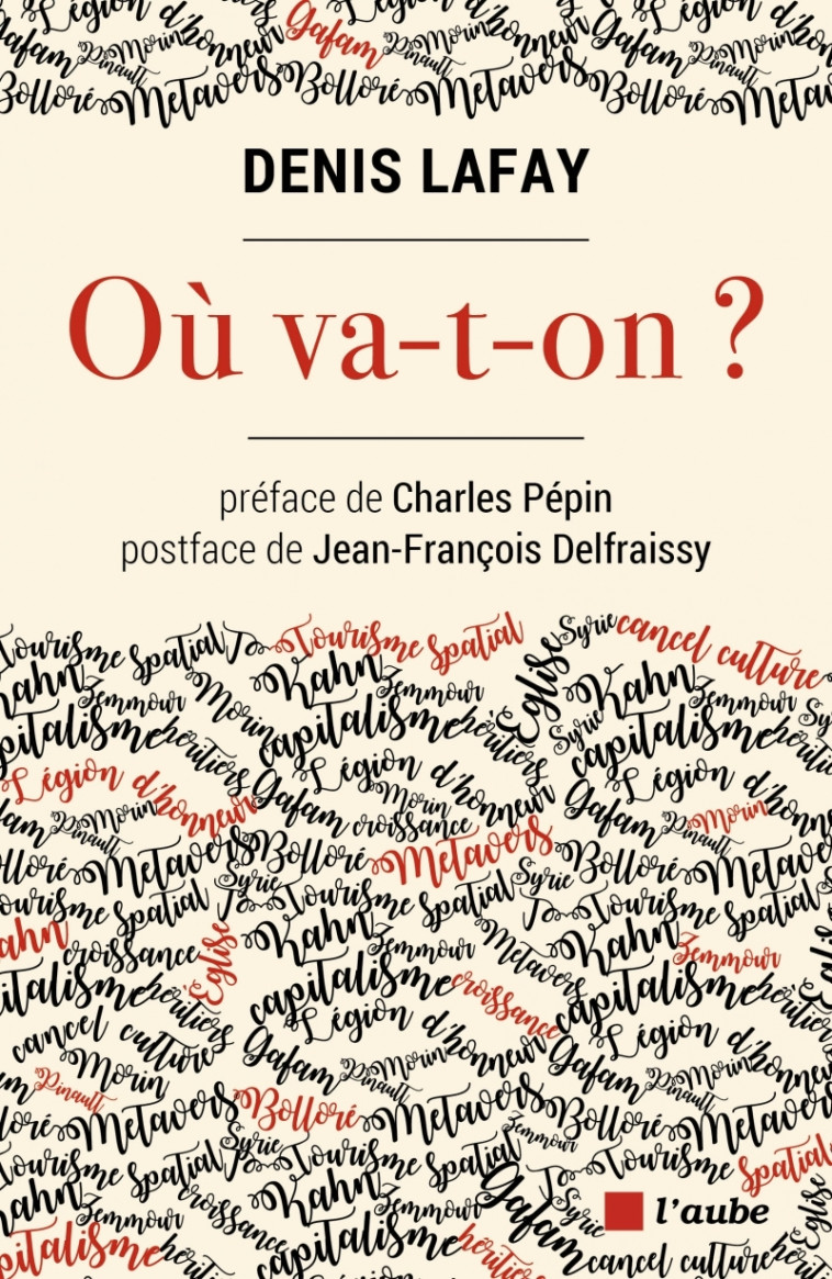 Où va-t-on ? - Denis Lafay - DE L AUBE